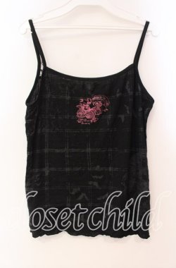 画像3: H jelly / カメオプリントキャミソール  ブラック×ピンク O-25-11-03-056-HN-TO-IG-OS