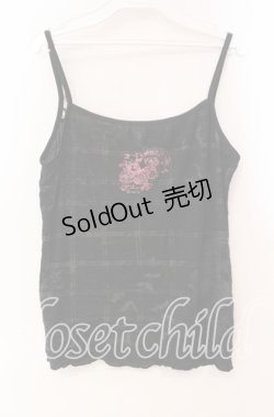 画像3: H jelly / カメオプリントキャミソール  ブラック×ピンク O-25-11-03-056-HN-TO-IG-OS