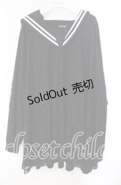 画像1: Candy Stripper / LACY SAILOR ONE-PIECE ワンピース  ブラック×ホワイト O-25-11-03-057-PU-OP-IG-OS