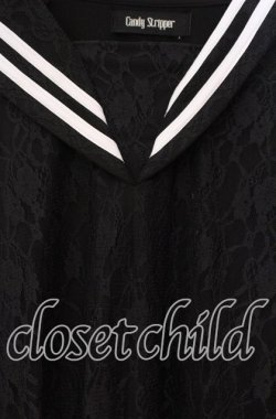 画像2: Candy Stripper / LACY SAILOR ONE-PIECE ワンピース  ブラック×ホワイト O-25-11-03-057-PU-OP-IG-OS