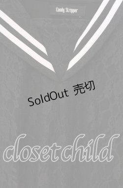 画像2: Candy Stripper / LACY SAILOR ONE-PIECE ワンピース  ブラック×ホワイト O-25-11-03-057-PU-OP-IG-OS