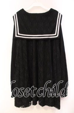 画像3: Candy Stripper / LACY SAILOR ONE-PIECE ワンピース  ブラック×ホワイト O-25-11-03-057-PU-OP-IG-OS