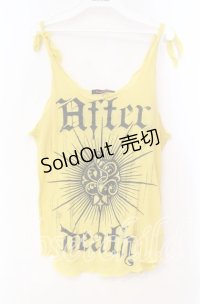 ALGONQUINS / プリントニットタンクトップ  イエロー O-25-11-03-059-AL-TO-IG-ZT401