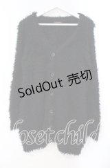 ALGONQUINS / フェザーカーディガン  ブラック O-25-11-03-060-AL-TO-IG-OS