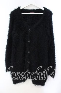 画像1: ALGONQUINS / フェザーカーディガン  ブラック O-25-11-03-060-AL-TO-IG-OS