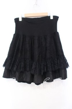 画像3: Qutie Frash / 蜘蛛の巣レースティアードスカート  ブラック O-25-11-03-065-QU-SK-IG-OS