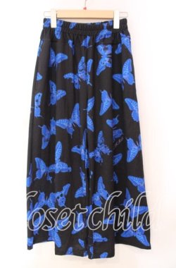 画像1: ACDC RAG / バタフライワイドパンツ  ブラック×ネイビー O-25-11-03-066-PU-PA-IG-OS