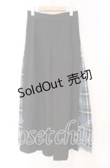 axes femme / チェック切替ワイドパンツ L ブラック O-25-11-03-067-AX-PA-IG-OS