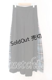 axes femme / チェック切替ワイドパンツ L ブラック O-25-11-03-067-AX-PA-IG-OS