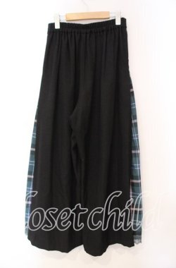 画像2: axes femme / チェック切替ワイドパンツ L ブラック O-25-11-03-067-AX-PA-IG-OS