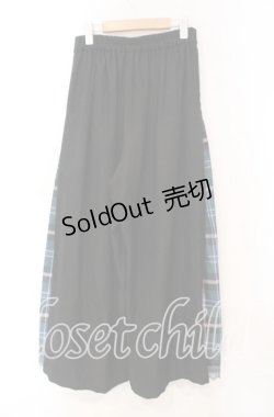 画像2: axes femme / チェック切替ワイドパンツ L ブラック O-25-11-03-067-AX-PA-IG-OS