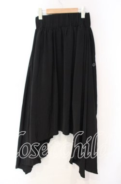 画像3: LISTEN FLAVOR / コウモリヘムライン変形マキシスカート  ブラック O-25-11-03-069-PU-SK-IG-OS