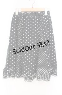 LODISPOTTO / 水玉切り替えスカート M クロ O-25-11-03-070-LO-SK-OW-ZT1108F