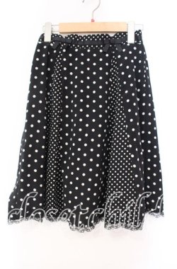 画像1: LODISPOTTO / 水玉切り替えスカート M クロ O-25-11-03-070-LO-SK-OW-OS