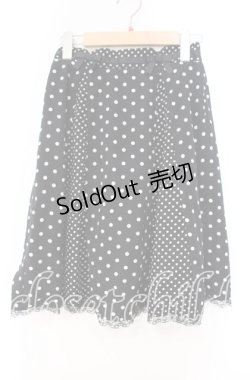 画像1: LODISPOTTO / 水玉切り替えスカート M クロ O-25-11-03-070-LO-SK-OW-ZT1108F