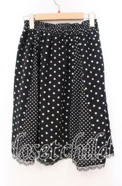 画像3: LODISPOTTO / 水玉切り替えスカート M クロ O-25-11-03-070-LO-SK-OW-OS