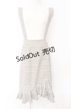 画像1: LODISPOTTO / チェックフリルサススカート S ブラウン O-25-11-03-071-LO-SK-OW-OS