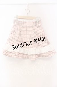 DearMyLove / ハートビジューフリルツイードスカート S アカ O-25-11-03-074-EL-SK-OW-OS