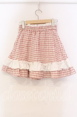 画像3: DearMyLove / ハートビジューフリルツイードスカート S アカ O-25-11-03-074-EL-SK-OW-OS