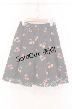 画像1: mille fille closet by LODISPOTTO / サクランボスカート S クロ O-25-11-03-075-LO-SK-OW-OS