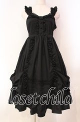 ALICE and the PIRATES / Dolly Ribbon Frillジャンパースカート  クロ O-25-11-03-008-PA-OP-IG-OS