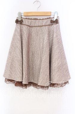 画像1: LODISPOTTO / ミニリボン使いフレアスカート M ベージュ O-25-11-03-078-LO-SK-OW-OS