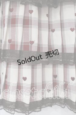 画像2: mille fille close by LODISPOTTO / ショコラハートチェックスカート S ベージュ×アカ O-25-11-03-080-LO-SK-OW-OS