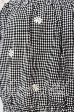 画像2: LODISPOTTO / フラワー刺繍オフショルトップス M クロ O-25-11-03-081-LO-TO-OW-OS