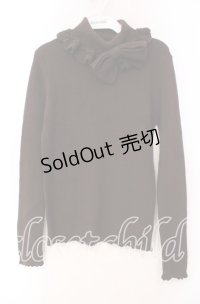 BABY,THE STARS SHINE BRIGHT / 大きなリボンのタートルネックプルオーバー  ブラウン O-25-11-03-082-BA-TO-OW-OS