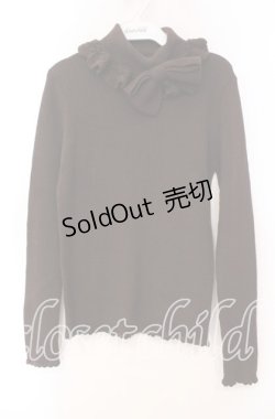 画像1: BABY,THE STARS SHINE BRIGHT / 大きなリボンのタートルネックプルオーバー  ブラウン O-25-11-03-082-BA-TO-OW-OS