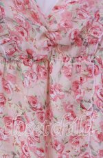 画像2: 【SALE】LODISPOTTO / ローズ柄フリルワンピース  ピンク O-25-11-03-083-LO-OP-OW-ZT191 (2)
