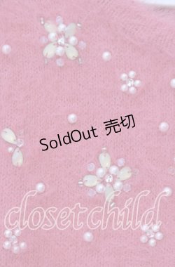 画像2: LODISPOTTO / ビジュー配色シャギーニット M ピンク O-25-11-03-084-LO-TO-OW-ZT120