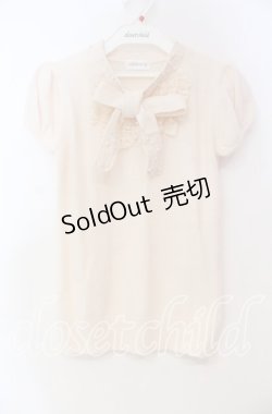 画像1: LODISPOTTO / パール配色ボウタイニット M ピンク O-25-11-03-086-LO-TO-OW-ZT1108F