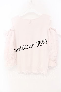画像3: LODISPOTTO / レース切り替えオフショルニット M ピンク O-25-11-03-087-LO-TO-OW-ZT1108F