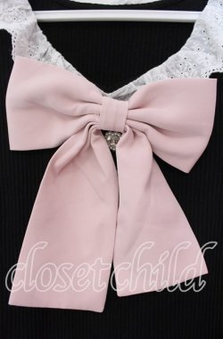 画像2: DearMyLove / 大きめリボンフリルビジュートップス M クロ O-25-11-03-088-EL-TO-OW-OS