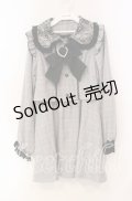 DearMyLove / セットアップ風レース重ねリボンワンピース M グレーチェック O-25-11-03-089-EL-OP-OW-OS