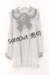 DearMyLove / セットアップ風レース重ねリボンワンピース M グレーチェック O-25-11-03-089-EL-OP-OW-OS