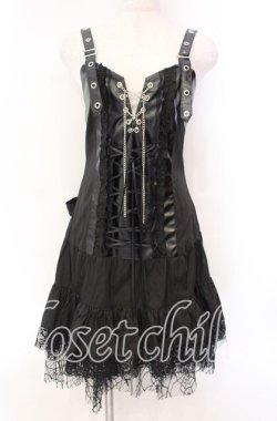 画像1: ACDC RAG / 2ダンワンピース  ブラック O-25-11-03-090-PU-OP-OW-OS