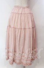画像4: PINK HOUSE / ティアードスカート  ピンク+ O-25-11-03-013-LO-SK-IG-ZI (4)