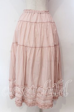 画像4: PINK HOUSE / ティアードスカート  ピンク+ O-25-11-03-013-LO-SK-IG-OS
