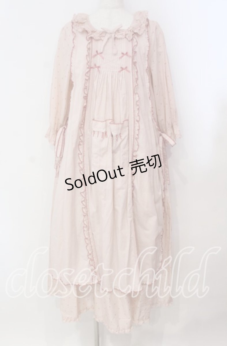 画像1: PINK HOUSE / ローンタブリエ付き水玉プリントワンピース  ピンク O-25-11-03-014-LO-OP-IG-OS (1)