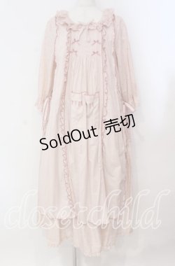 画像1: PINK HOUSE / ローンタブリエ付き水玉プリントワンピース  ピンク O-25-11-03-014-LO-OP-IG-OS