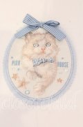 PINK HOUSE / さざ波とねこ刺繍ブローチ  サックス O-25-11-03-003-LO-TO-IG-OS
