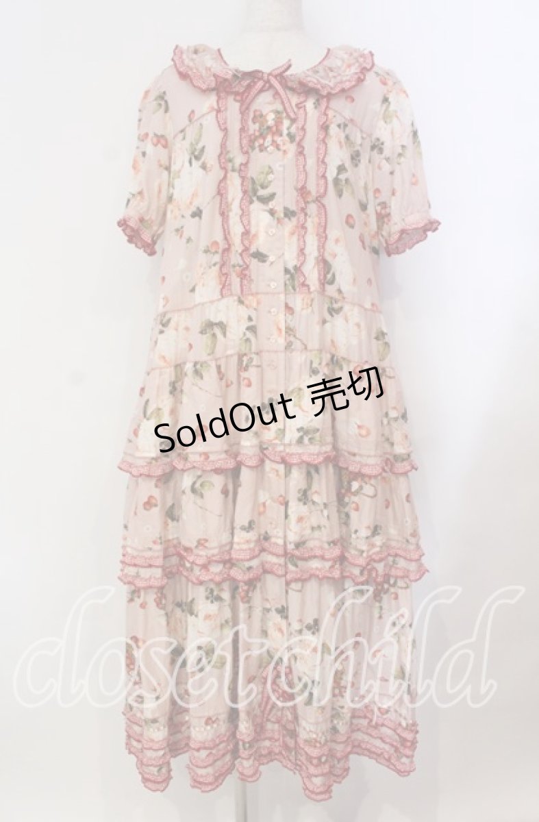画像1: PINK HOUSE / ストロベリーローズプリントワンピース  ピンク オンラインストア限定 O-25-11-03-016-LO-OP-IG-OS (1)