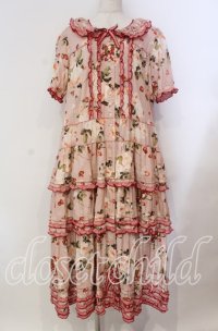 PINK HOUSE / ストロベリーローズプリントワンピース  ピンク オンラインストア限定 O-25-11-03-016-LO-OP-IG-OS