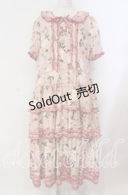 画像1: PINK HOUSE / ストロベリーローズプリントワンピース  ピンク オンラインストア限定 O-25-11-03-016-LO-OP-IG-OS