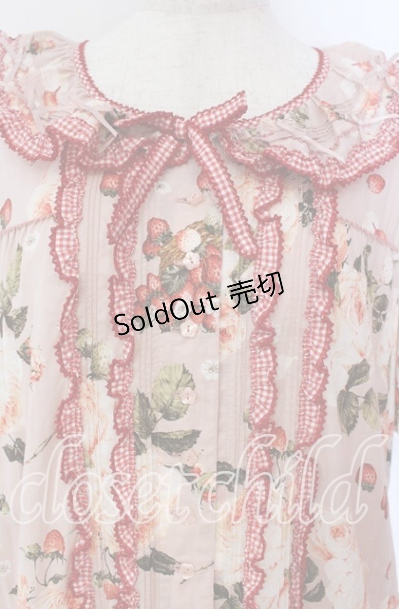画像2: PINK HOUSE / ストロベリーローズプリントワンピース  ピンク オンラインストア限定 O-25-11-03-016-LO-OP-IG-OS (2)