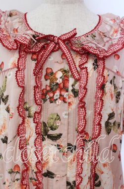 画像2: PINK HOUSE / ストロベリーローズプリントワンピース  ピンク オンラインストア限定 O-25-11-03-016-LO-OP-IG-OS