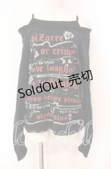 ALGONQUINS / ロゴptオフショルカットソー F ブラック O-25-11-03-017-AL-TO-OW-OS