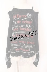 ALGONQUINS / ロゴptオフショルカットソー F ブラック O-25-11-03-017-AL-TO-OW-OS